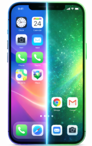 iOS and Android operating systems side by side iOS and Android operating systems side by side